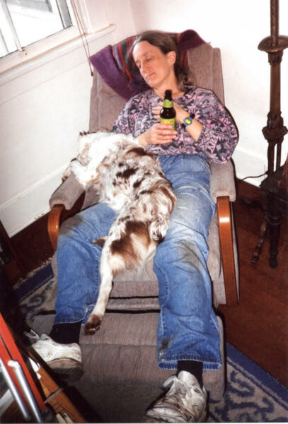 Donna Haraway with dog