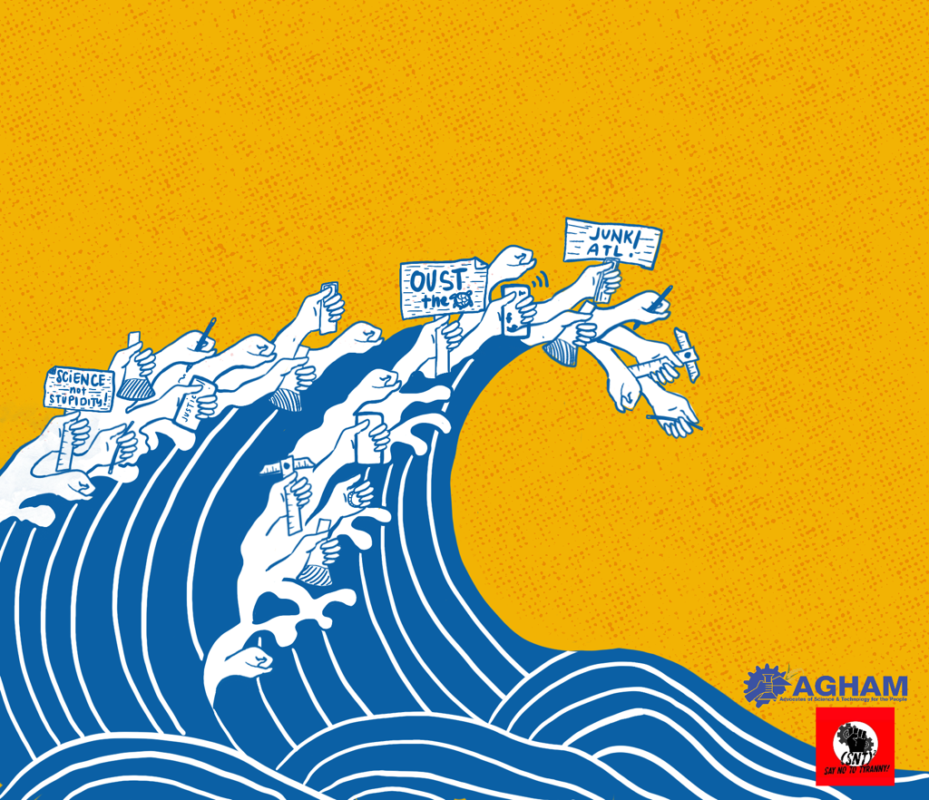 AGHAM wave of protest illustration